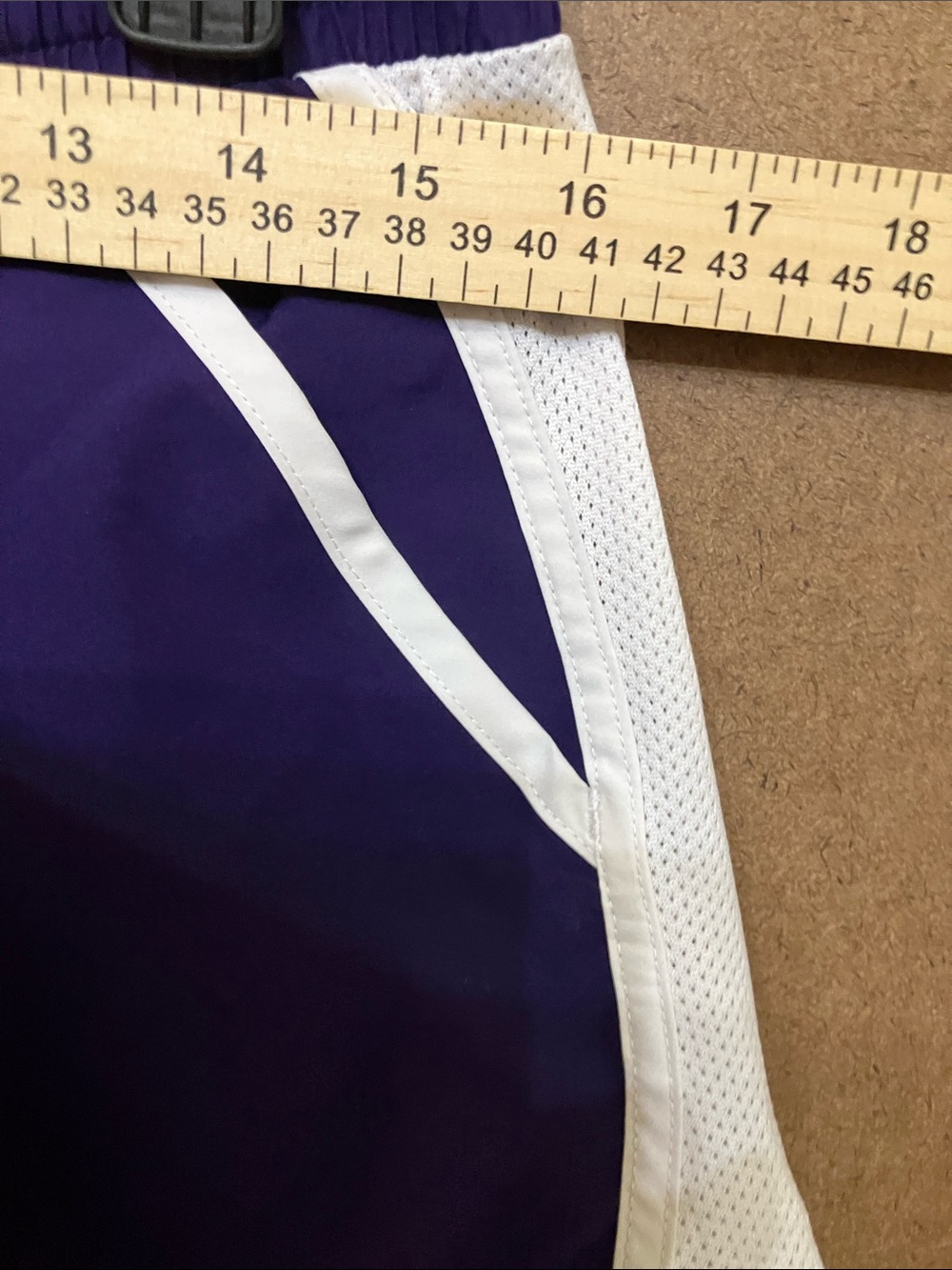 Under Armour Women's Purple Athletic Shorts with White Trim - Picture 5 of 9